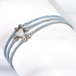 Polyester Multi-Strand Bracelets&nbsp;FB-CBA983F-02P-02