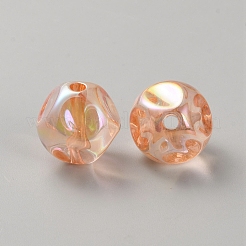 Plating Acrylic Beads&nbsp;OACR-WH20006-01G