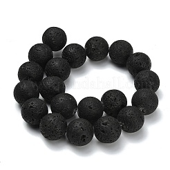Natural Lava Rock Round Beads Strands&nbsp;G-M169-20mm-03