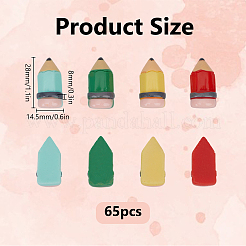 65Pcs 4 Styles Opaque Resin Cabochons&nbsp;CRES-DR0001-07