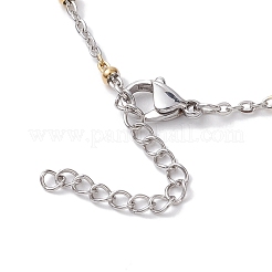 2Pcs 2 Colors Ion Plating(IP) 304 Stainless Steel Slider Necklace Makings&nbsp;AJEW-JB01288