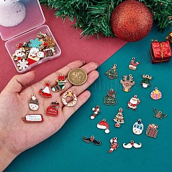 40Pcs Christmas Alloy Enamel Pendants&nbsp;JX268A