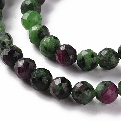 Natural Ruby in Zoisite Beads Strands&nbsp;G-S362-109D