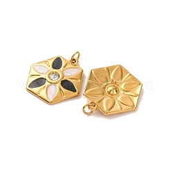 304 Stainless Steel Rhinestone Pendants&nbsp;STAS-U061-14G-01