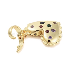 Brass with Cubic Zirconia Pendants&nbsp;KK-G496-02G