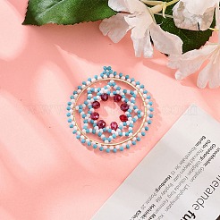 Seed Beads Beaded Pendants&nbsp;PALLOY-MZ00386-02