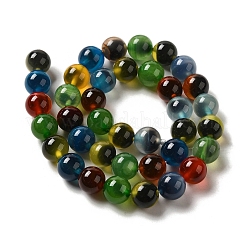 Natural Dyed & Heated Runny Agate Beads Strands&nbsp;G-K356-A01-03