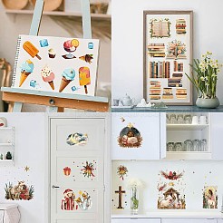 8Pcs 8 Styles Rectangle Plastic Window Stickers&nbsp;DIY-WH20015-018