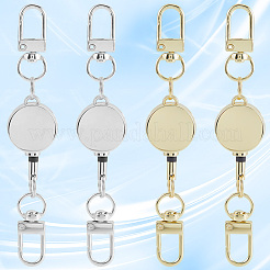 4Pcs 2 Colors Heavy Duty Alloy Retractable Keychain Clasps&nbsp;FIND-SC0016-50