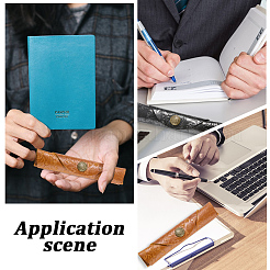 2Pcs 2 Colors Cowhide Roll Pencil Bag&nbsp;AJEW-GF0011-77