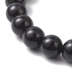 Natural Selenite & Labradorite & Black Tourmaline & Shell Beaded Stretch Bracelets for Women&nbsp;X-BJEW-JB13084