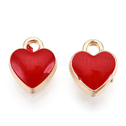 Light Gold Plated Alloy Charms&nbsp;LS-ENAM-T009-01A-02