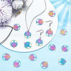 Ion Plating(IP) 201 Stainless Steel Filigree Pendants&nbsp;STAS-CN0001-44