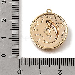 Brass Micro Pave Purple Cubic Zirconia Pendants&nbsp;CU-CBA7960-04G