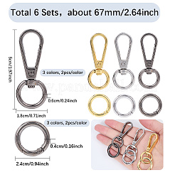 Teardrop Alloy Swivel Clasps&nbsp;PURS-SP0001-03