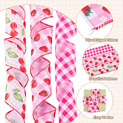 3 Rolls 3 Styles Polyester Ribbon&nbsp;OCOR-TA0003-52