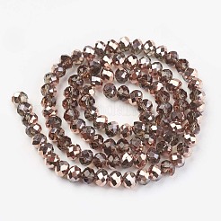Electroplate Transparent Glass Beads Strands&nbsp;EGLA-A034-T2mm-N14