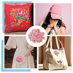 2pc Peony Polyester Embroidery Sew on Appliques&nbsp;PATC-NB0001-34