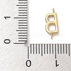 304 Stainless Steel Letter Connector Charms&nbsp;LS-STAS-M108-01G-02