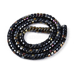 AB Color Plated Opaque Glass Beads Strands&nbsp;GLAA-T026-3x6mm-P01