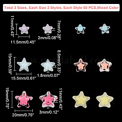 360Pcs 6 Style Transparent Acrylic Beads&nbsp;TACR-AR0001-17