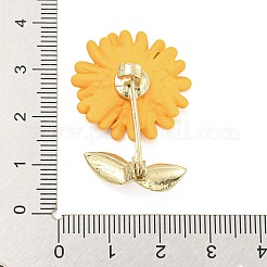 Spray Printed Alloy Rhinestone Brooches&nbsp;JEWB-P023-04G