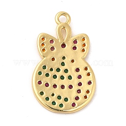Rack Plating Brass Pave Cubic Zirconia Pendants&nbsp;KK-R150-04G