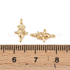 Brass Fleur De Lis Connector Charms&nbsp;X-KK-H524-04G