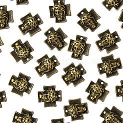 Tibetan Style Alloy Cross with Jesus Alloy Pendants for Easter Jewelry&nbsp;K0P62071