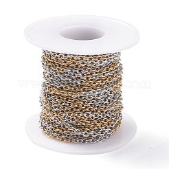 Two Tone 304 Stainless Steel Cable Chains&nbsp;CHS-B001-09-A