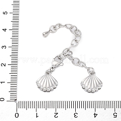 Cross Brass Micro Pave Cubic Zirconia Chain Extender&nbsp;KK-Z084-05P