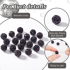 100Pcs Pave Disco Ball Beads&nbsp;FIND-PH0022-11A