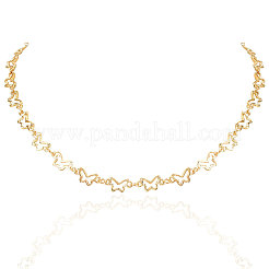 Simple and Retro Style Alloy Butterfly Link Chain Necklaces for Women&nbsp;FS-WG0AD9D-01