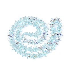 Electroplate Transparent Glass Beads Strands&nbsp;EGLA-Q136-01A-08
