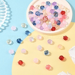 80Pcs Transparent Spray Paint Glass Beads&nbsp;GLAA-YW0005-31