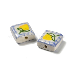 Printed Handmade Porcelain Beads&nbsp;LAMP-D303-06F-01