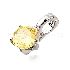 Brass Micro Pave Cubic Zirconia Charms&nbsp;KK-D356-05B-P