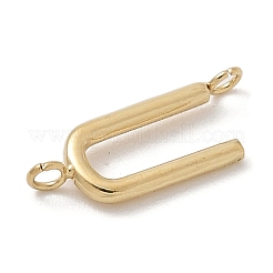 304 Stainless Steel Letter Connector Charms&nbsp;STAS-M108-01G-21
