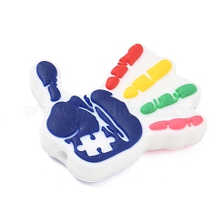 Autism Theme Silicone Beads&nbsp;SL-CBAF318-D04