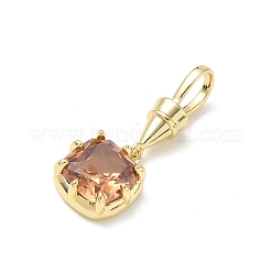 Brass Pave Cubic Zirconia Pendants&nbsp;CU-CBA6980-06G