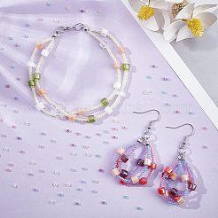 120g 5 Style 12/0 Imitation Jade Glass Seed Beads&nbsp;SEED-NB0001-87