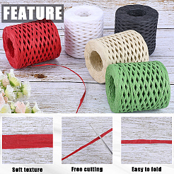 200M Raffia Paper Ribbon&nbsp;OCOR-WH20003-02C