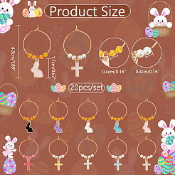 Alloy Enamel Wine Glass Charms&nbsp;AJEW-AB00152