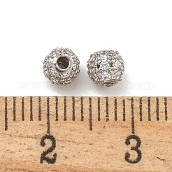 Rack Plating Brass Micro Pave Cubic Zirconia Beads&nbsp;KK-F878-01P