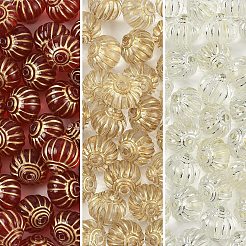 60Pcs Plating Acrylic Beads&nbsp;OACR-YW0003-92