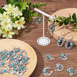 DIY Initial Alphabet Alloy Dangle Earrings Making Kit&nbsp;DIY-SC0024-99