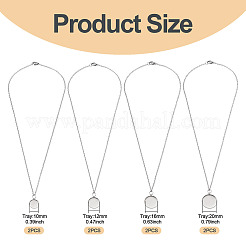 8Pcs 4 Style 304 Stainless Steel Cable Chain Necklace Making&nbsp;NJEW-TAC0053