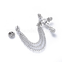 Men's Alloy Brooch Lapel Pin&nbsp;JEWB-D005-03P