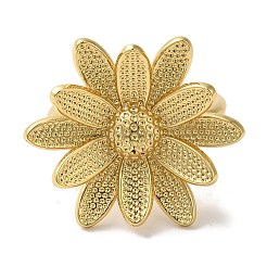 Flower Rack Plating Brass Cuff Rings for Women&nbsp;RJEW-G323-08G