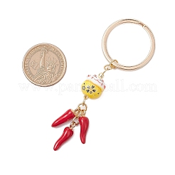 Porcelain & Alloy Enamel Keychain&nbsp;KEYC-JKC01156-01